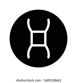 Pisces vector glyph flat icon 