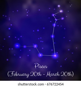 Pisces zodiac constellation