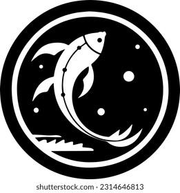 pisces zodiac icon . EPS 10	
