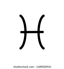 pisces - zodiac icon vector