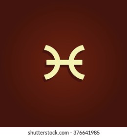 Pisces zodiac sign.