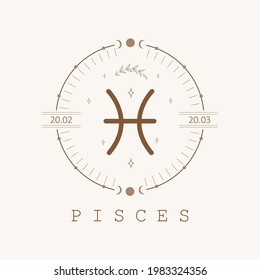 Zodiac Signs Boho Style Highlights Stories Stock Vector (Royalty Free ...