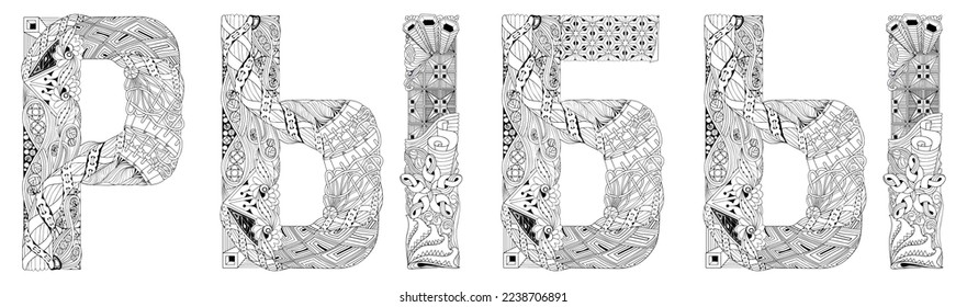 PISCES zodiac sign in Russian cute cartoon character retro zentangle stylized in vector for coloring