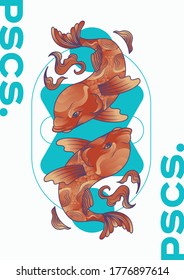 vector de signo de pisces zodiac. Adecuado para mercadería, diseño de camisetas, etc