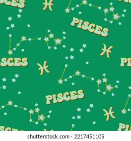 Pisst zodiaktisches Sternmuster, nahtlos. Pisces-Symbol-Sterne Vector EPS10 , Design für Mode , Gewebe, Textilien, Tapeten, Cover, Web , Umhüllung und alle Drucke 