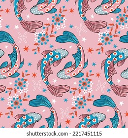 Pisces zodiac star seamless pattern. Pisces sign symbol stars Vector EPS10 , Design for fashion , fabric, textile, wallpaper, cover, web , wrapping and all prints 