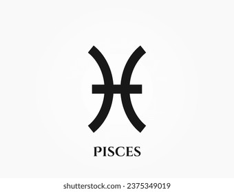 pisces zodiac symbol. astrological and horoscope icon. isolated vector image in simple style