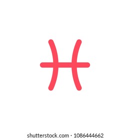 pisces zodiac vector icon