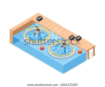 Sea fish farm in an icelandic fjord