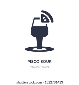 pisco sour icon on white background. Simple element illustration from Drinks concept. pisco sour sign icon symbol design.