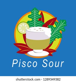 pisco sour illustration vector