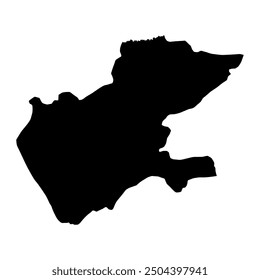 Stadtplan von Pishin, Verwaltungsbezirk von Pakistan. Vektorgrafik.