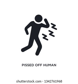 pissed off human isolated icon. simple element illustration from feelings concept icons. pissed off human editable logo sign symbol design on white background. can be use for web and mobile