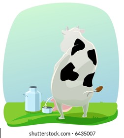 Pissing Cow-vector