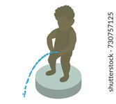 Pissing icon. Isometric illustration of pissing icon for web