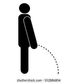 Pissing man icon
