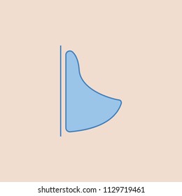 Pissoir icon. Element of bathroom for mobile concept and web apps illustration. Field outline icon for website design and development, app development on somon background
