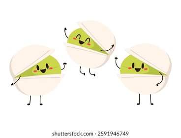 Pistachio character vector isolated. Pistachio icon. Vector illustration. Isolated.