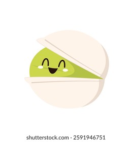 Pistachio character vector isolated. Pistachio icon. Vector illustration. Isolated.