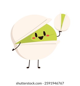 Pistachio character vector isolated. Pistachio icon. Vector illustration. Isolated.