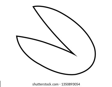 Pistachio flat outline icon