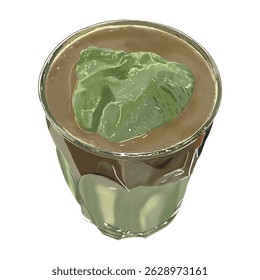 Pistachio Ice Cream Cafe Latte Coffee Beverage Dessert