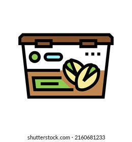 pistachio ice cream color icon vector. pistachio ice cream sign. isolated symbol illustration