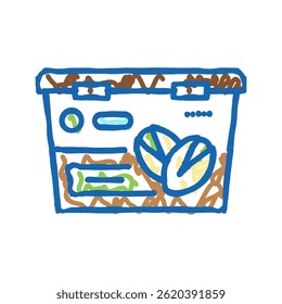 pistachio ice cream doodle icon sketch vector. pistachio ice cream sign. isolated symbol illustration