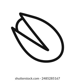 pistachio icon Black line art vector