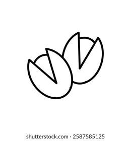 Pistachio icon Black line, vector simple trendy style illustration for web and app..eps
