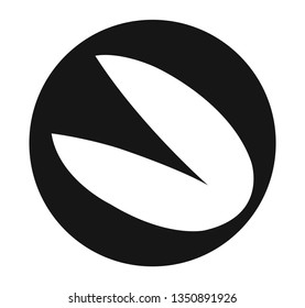Pistachio icon black and white vector 