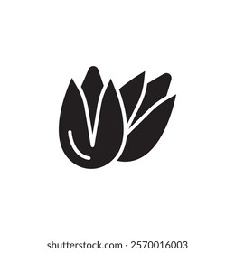 pistachio icon black and white vector outline sign