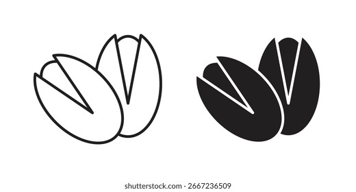 Pistachio icon elements. doodle graphics icons.