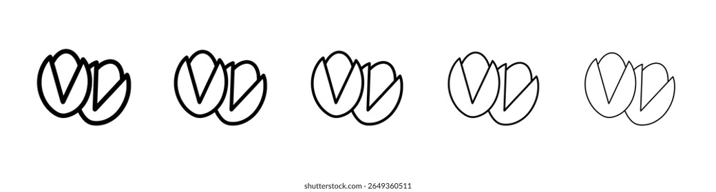 Icono de pistacho Diseño plano sobre fondo aislado