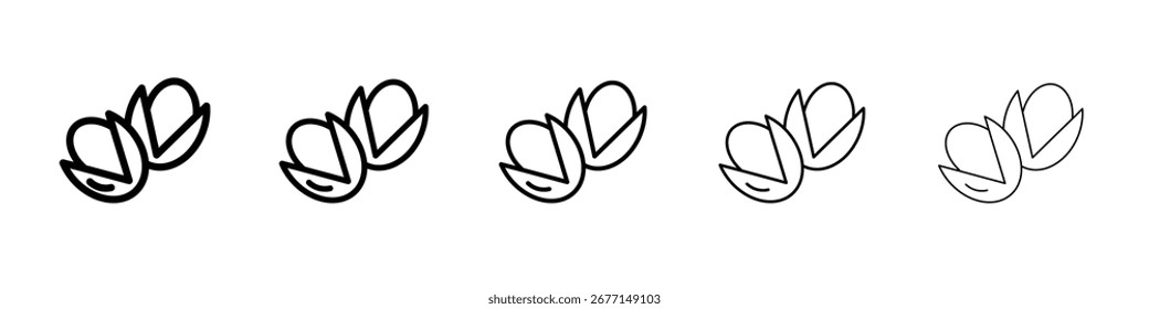 Pistazien-Symbol, flache Illustration, Logo