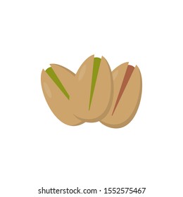 Pistachio icon flat style. Vector eps10