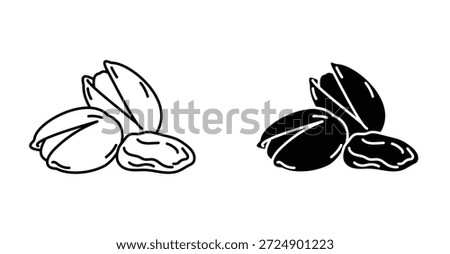 Pistachio icon graphic design. Vector icon illustrations