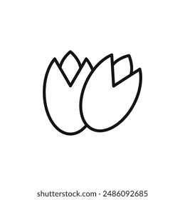 logo de pistacho logo signo contorno de Vector