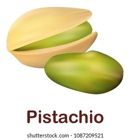 Pistachio icon. Realistic illustration of pistachio vector icon for web design isolated on white background