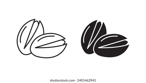 Pistachio icon set. vector illustration