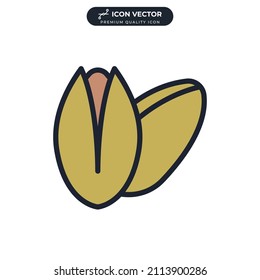 Pistachio icon symbol template for graphic and web design collection logo vector illustration