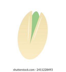 Pistachio icon symbol template for graphic and web design Pistachio nuts in the shell and with leaves. Vector illustration.