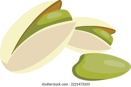 Pistachio icon. Tasty nut. Cartoon food snack