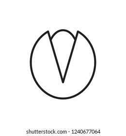 pistachio icon vector. bean icon
