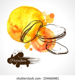 Pistachio  label spot - vector illustration