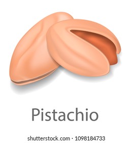 Pistachio mockup. Realistic illustration of pistachio vector mockup for web design isolated on white background