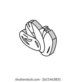 pistachio nut isometric icon vector. pistachio nut sign. isolated symbol illustration