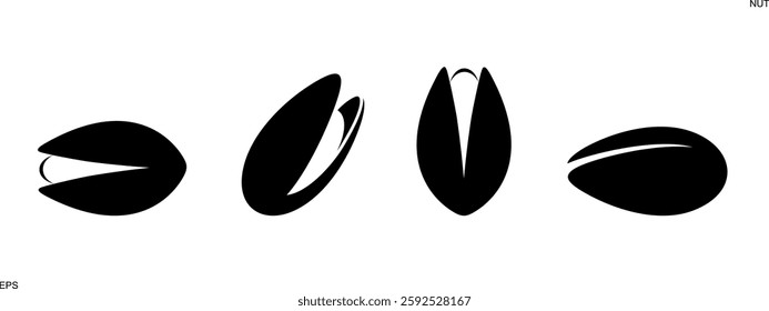 Pistachio nut  logo. Isolated pistachio nut on white background