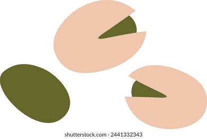 Pistachio Nut Snack Vector Illustration