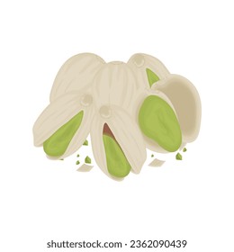 Pistachio Nut Vector Illustration Logo